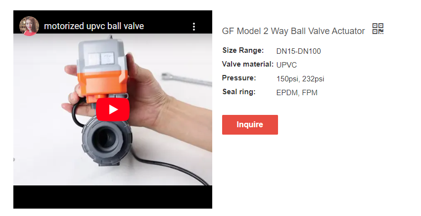 Video Introduce of GF Model 2 Way Ball Valve Actuator