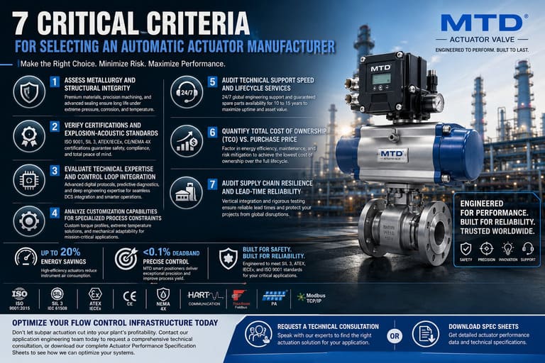 Mitigating Lifecycle Risk: 7 Steps for Selecting an Automatic Actuator Manufacturer